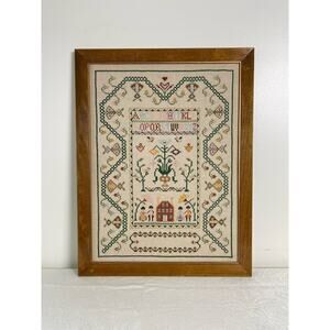 Paragon‎ Needle Craft Stitched Finished Framed Friendship Sampler Cross Stitch